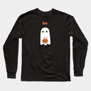 Cute little ghost boo am adorable halloween ghost Long Sleeve T-Shirt